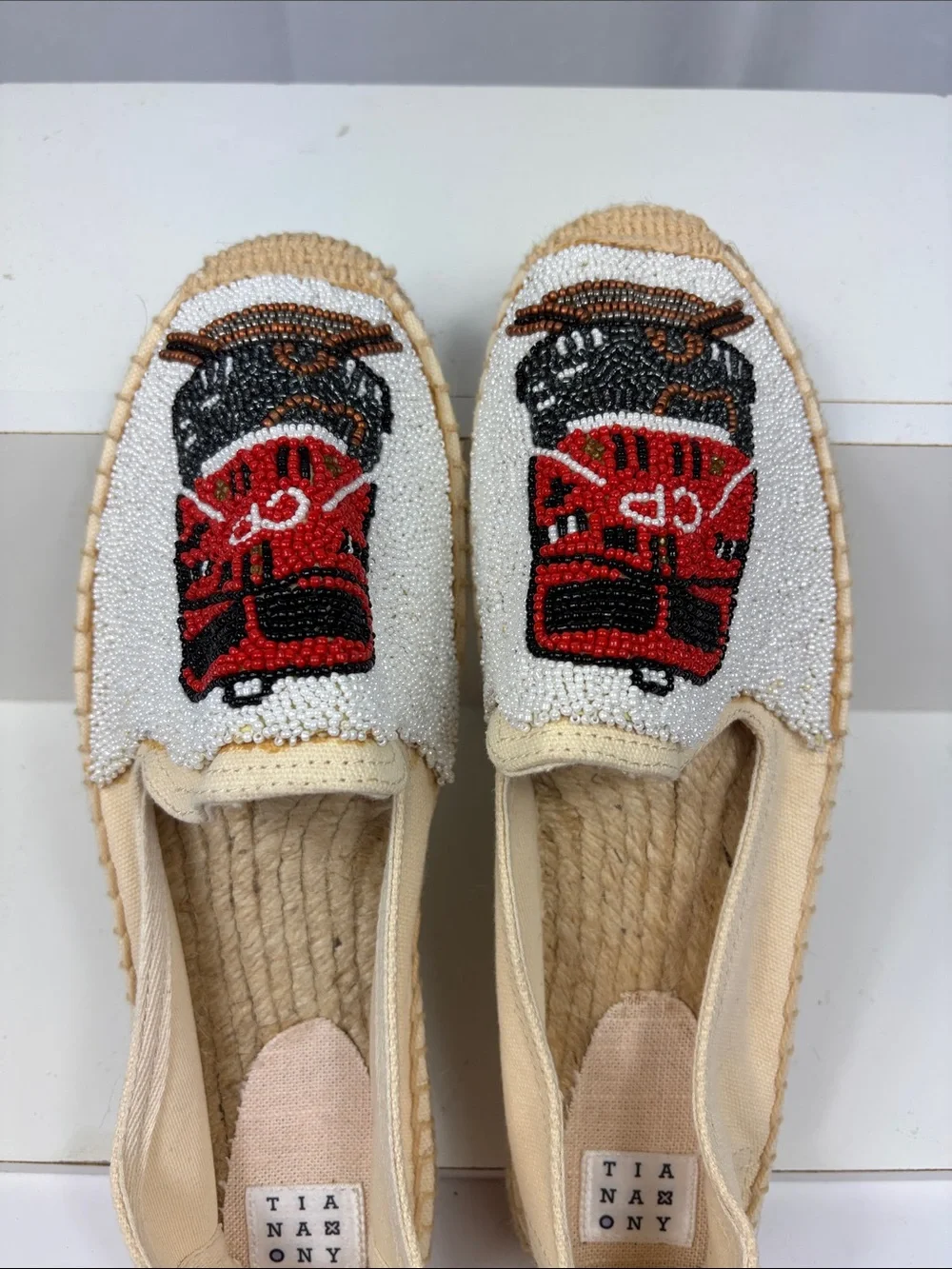 Tiana x New York Beaded Espadrille CP‎ Railroad Flats Shoes.